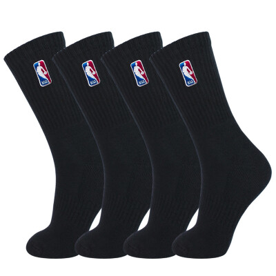 

Jingdong Supermarket] NBA professional basketball longs socks towels at the end of the bottom of the black combed cotton sports socks 2 pairs of mixed color uniform