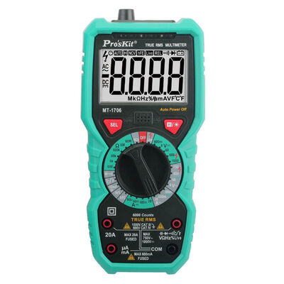 

MT-1706-C 3-5 / 6 TRMS Многофункциональных Po рабочих (Pro'sKit) значительный антипригарным мультиметр
