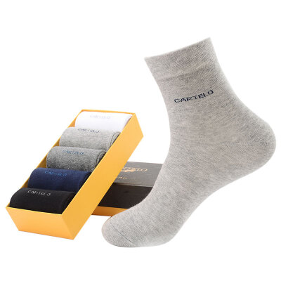 

【Jingdong Supermarket】 Cardi Le crocodile (CARTELO) socks male socks anti-off socks men socks men's cotton socks in the tube socks 5 double color C286D10021 male color