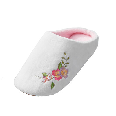 

Jingdong Supermarket Grande tevel home furnishings indoor home embroidered slippers home shoes ladies pink white 38 yards