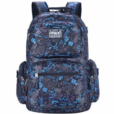 

Handry backpack fashion shoulder bag multi-purpose backpack men&women fashion leisure travel backpack Korean version of the school wind school bag 0038 blue color