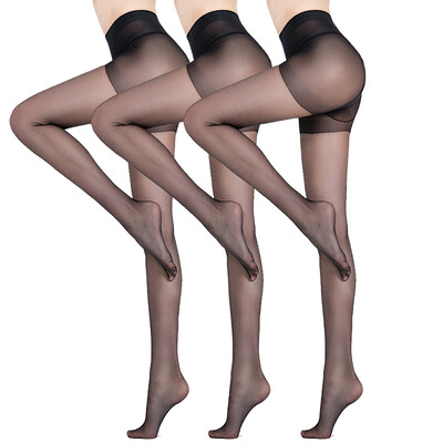 

【Jingdong Supermarket】 Langsha stockings 3 pairs of large wide-body open-toed fish mouth thin section underwear socks double plus crotch summer brown uniform