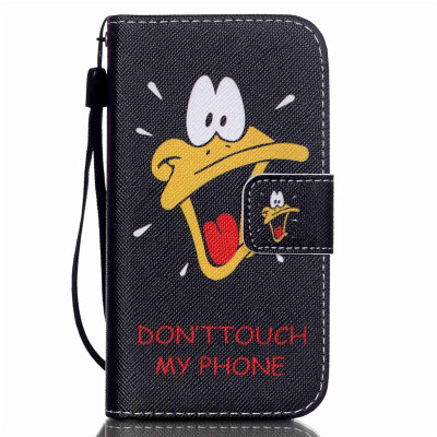 

Saliva Duck Design PU Leather Flip Cover Wallet Card Holder Case for SAMSUNG S6EDGE