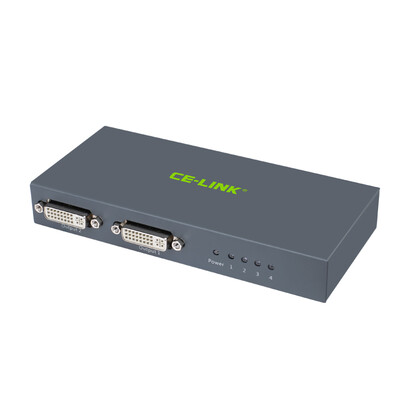 

CE-LINK 2362 DVI into the four out of 1x4 distributor 1 into the 4 out of the screen to connect the computer monitor TV projector&other support HD 1080P project level