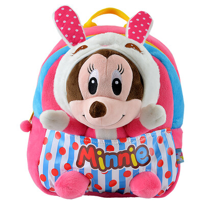 

Disney Cartoon Cute Kindergarten Bag Children's Shoulders Bag Child Mickey Plush Pack (Doll Removable) TGMB0080D (Rabbit)