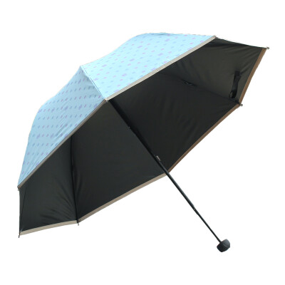 

【Jingdong Supermarket】 Paradise umbrella UPF50 + (case of light color) black silk silk dotted three fold mushroom sunny umbrella sun umbrella fruit green 30075ELCJ