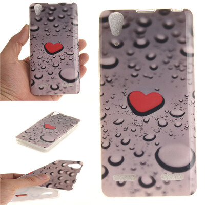 

Heart-shaped water droplets Pattern Soft Thin TPU Rubber Silicone Gel Case Cover for Lenovo A6000