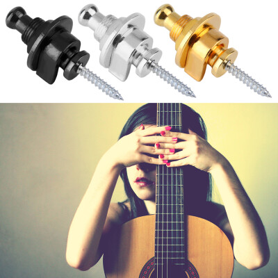 

1pc Round Head Strap Lock Pins Screw for Electric Acoustic Bass Guitar