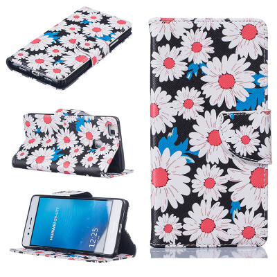 

Chrysanthemum Design PU Leather Flip Cover Wallet Card Holder Case for HUAWEI P9 LITE