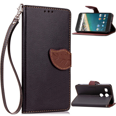 

Black Design PU Leather Flip Cover Wallet Card Holder Case for Google Nexus 5X