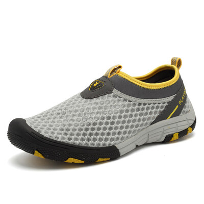 

Playboy (PLAYBOY) men's shoes outdoor casual shoes spring new running shoes anti-skid shoes sports shoes mesh breathable student travel shoes PM17084 light gray 43 yards