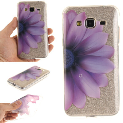 

Half flower Pattern Soft Thin TPU Rubber Silicone Gel Case Cover for Samsung Galaxy J3/J310