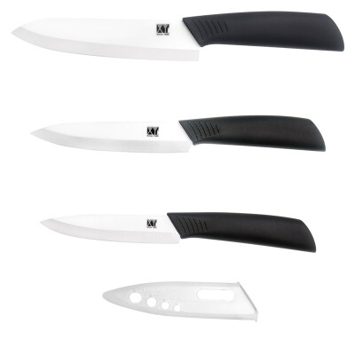

XYJ Brand Ceramic Knives 4" Utility 5' Slicing 6" Chef Kitchen Knives +Peeler Four-Piece Set Cooking Knives Kitchen Gift
