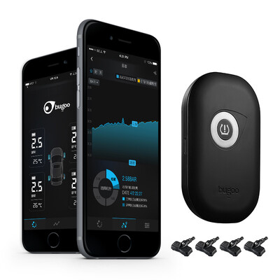 

Buoguo bugoo tire pressure monitoring G1 smart wireless Bluetooth built-in dual alarm black