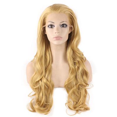 

Long Wavy Blonde Natural Lace Front Synthetic Hair Wig