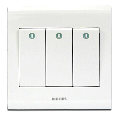 

Philips (PHILIPS) switch socket panel four open dual control switch four open dual power supply wall switch panel 86 type P3 ivory white