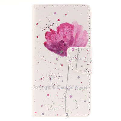 

Purple orchid Design PU Leather Flip Cover Wallet Card Holder Case for Sony Xperia Z3