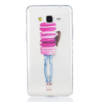 

Girl holding cake Pattern Soft Thin TPU Rubber Silicone Gel Case Cover for SAMSUNG GALAXY Grand Prime G530