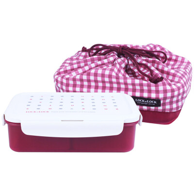 

LOCK & LOCK Outdoor Lunch Box Fresh Box Student Lunch Box Lunch Box 1300ML Delivery Box Bag HPL744HW Red