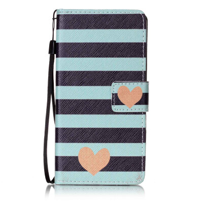 

Blue Stripes Дизайн PU кожа флип Обложка Кошелек для карты памяти чехол для Wiko Lenny 2