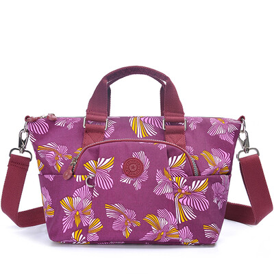 

Женская сумка Women's Handpack Женская сумка из нейлона Сумка на плечо Сумка для женщин с капюшоном F14 Медовый фиолетовый цветок орхидей