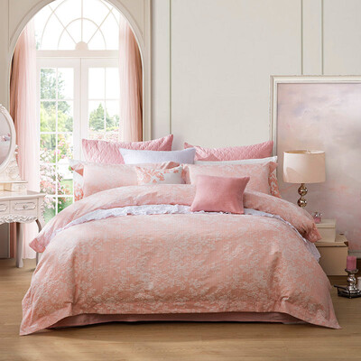 

LOVO LOLI Образ жизни Чистые хлопчатобумажные жаккардовые изделия Four Piece Double Bed Set Monica 1.5m Bed 200 * 230 см