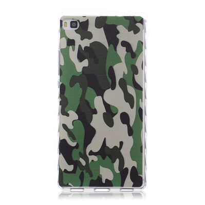 

Camouflage Pattern Soft Thin TPU Rubber Silicone Gel Case Cover for HUAWEI P8