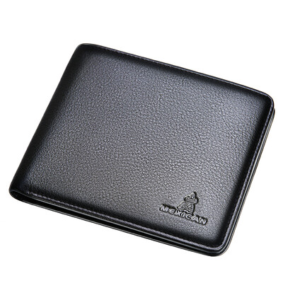 

Scarecrow Mexican Men's Wallets Men's Thin Layer Cowhide Men's Wallets Short Crosses MNY30631M-03 Dark Blue