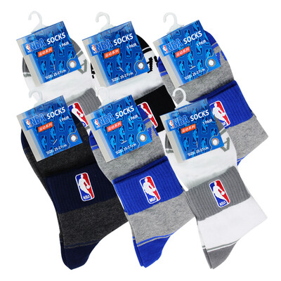 

[супермаркет] NBA Jingdong мужчины гребенных хлопковые носки удобны и дышащие, чтобы помочь низким носки баскетбола носков пяти пар загружены смешиваниям Размера