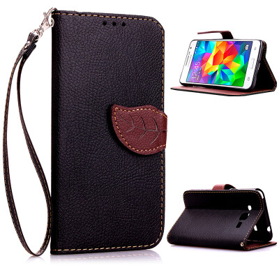 

Black Design PU Leather Flip Cover Wallet Card Holder Case for Samsung Galaxy Alpha/G850