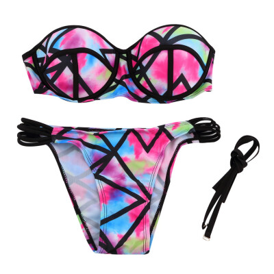 

Women Floral Push-up Padded Bra Bandage Bikini Set Bathing Swimwear Swimsuit