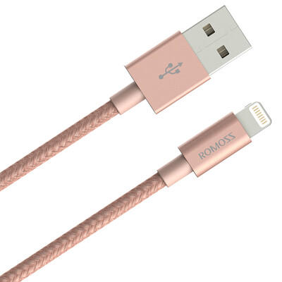 

Roma ROMOSS Lightning CB13n rose gold MFi certification Apple charging line iphone8x 7plus 6S mobile fast charge data cable