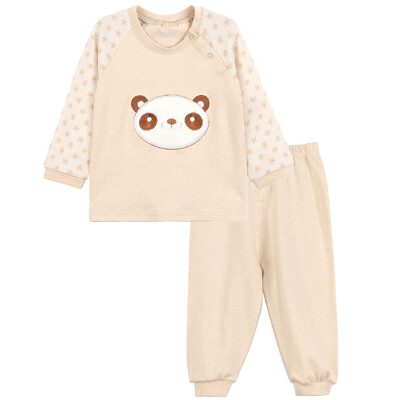 

Xin Song baby jacquard color cotton home clothing suit newborn spring and autumn color cotton underwear jacket pants suit light card its panda C280D80