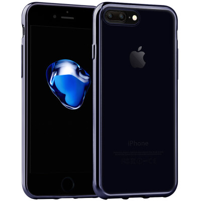 

Mei Yi Apple iPhone7 Plus mobile phone case protective cover plating frame silicone soft shell Milada series 5.5 inch navy blue