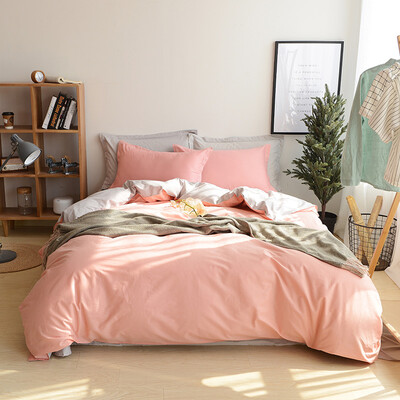 

Byford cotton bed sheet four-piece simple solid color cotton kit quilt double 15 18 m bed for fresh powder