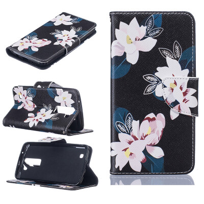 

Black lily Design PU Leather Flip Cover Wallet Card Holder Case for LG K7/K8