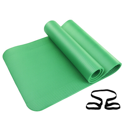 

Kai speed NBR environmental protection 185 80cm lengthened widening non-slip moisture fitness yoga mat 10MM green EA07