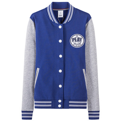 

Semir Ladies Printed Jacket Baseball Skirt Jacket Korean Student 12116080004 Dark Blue M