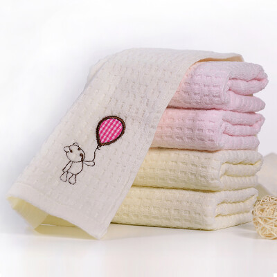 

Vogue Jieyu cotton children&39s towel soft water sucking little fat bear child towel 6 loaded 25 50cm pink 3 beige 3