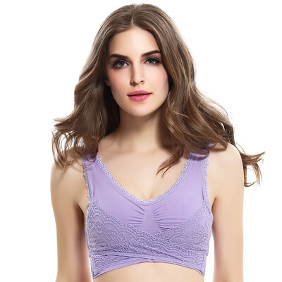 

Snow flying bra sexy lace fitness without steel bra XWX7810 light purple XL