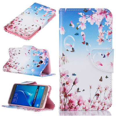 

Orchid butterfly Design PU Leather Flip Cover Wallet Card Holder Case for SAMSUNG Galaxy J5 2016/J510