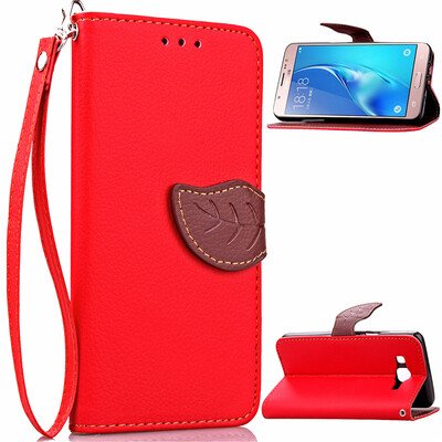 

Red Design PU Leather Flip Cover Wallet Card Holder Case for Samsung Galaxy J52016J5108