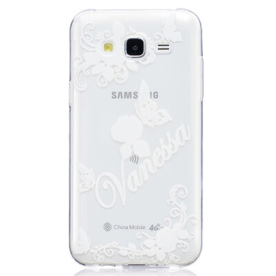 

White butterfly Pattern Soft Thin TPU Rubber Silicone Gel Case Cover for SAMSUNG GALAXY J5