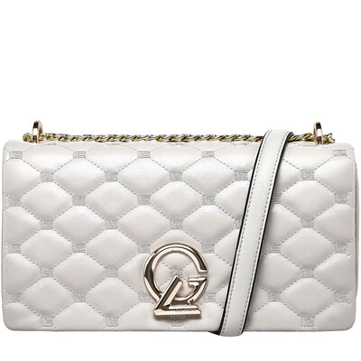 

Guy Laroche Womens Fashion Chain Bag Business Bag with super cowhide&plaid pattern GS1280021-02 Grey