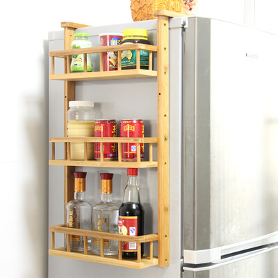 

Jia Chi refrigerator side wall rack kitchen bamboo shelf racks storage shelf 68 36 115cm JC-1959