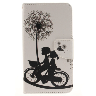 

Bike and Dandelion Design PU Leather Flip Cover Wallet Card Holder Case for LG V10