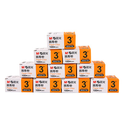 

Morning light M & G ABS92794 Office No 3 metal nickel plated paper clip pin 100 box 10 box