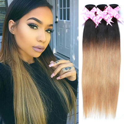 

7a Malaysian Straight Hair 3 Bundles Ombre Malaysian Hair Straight Weave 1B27 Cheap Ombre Human Hair Bundles