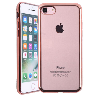 

Вей Джи iPhone Выдерживает падение 7 / 6s / 6 телефон оболочки Apple, 7 / 6s / 6 прозрачный силиконовый защитный рукав мягкой оболочки покрытие золото выросли в 4,7 дюйма, применимые 7