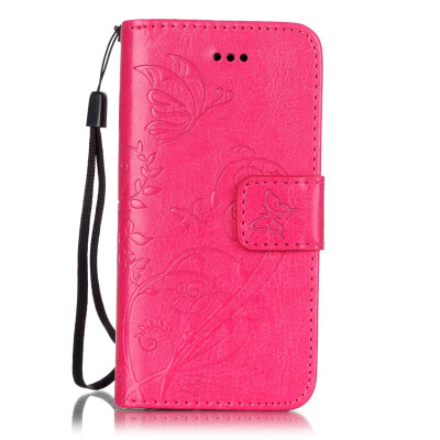 

Rose Flower Design PU Leather Flip Cover Wallet Card Holder Case for IPHONE 5C